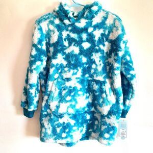 Cat And Jack Unisex Kid’s Blue and White Hooded Sweatshirt size XS